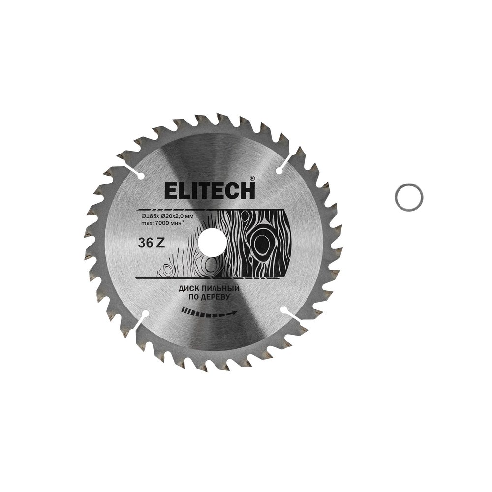 Диск пильный Elitech 1820.053600 (185мм,36зуб,дерево) 187763