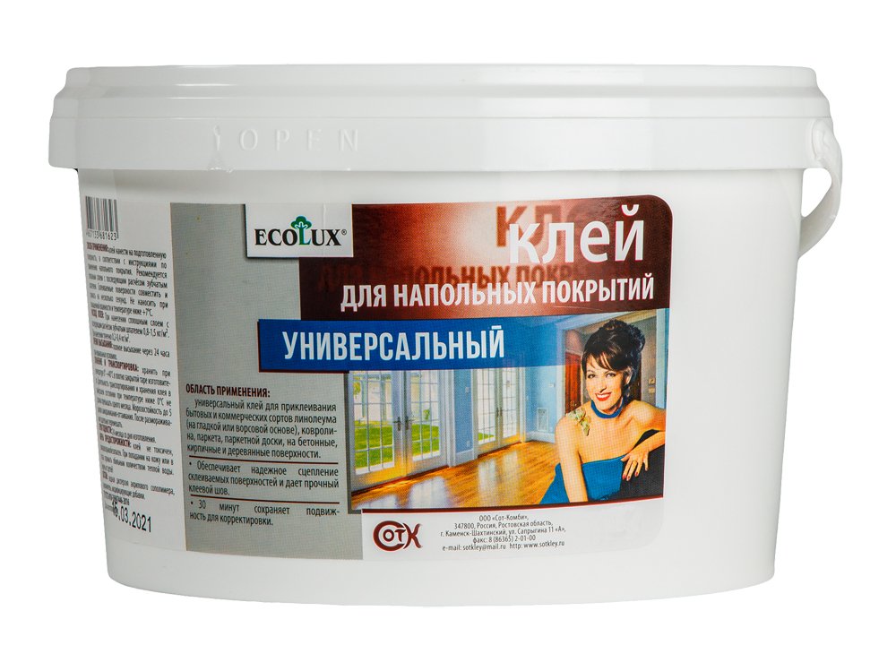 Клей для напольных покрытий ECOLUX 14 кг 4607133682156