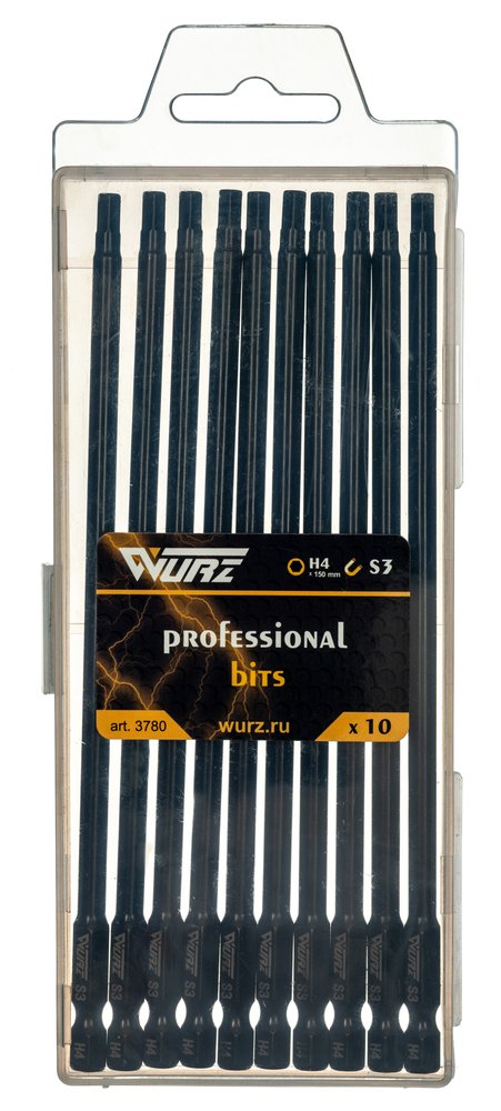 Бита H4, 150 мм, 10 шт WURZ 3780