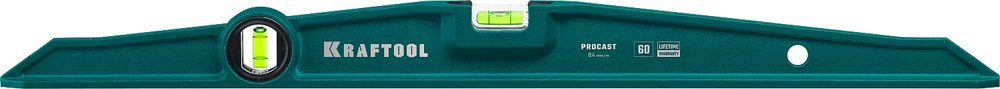 Литой уровень KRAFTOOL Procast 2 ампулы, 0,5 мм/м, 600 мм 34717-060
