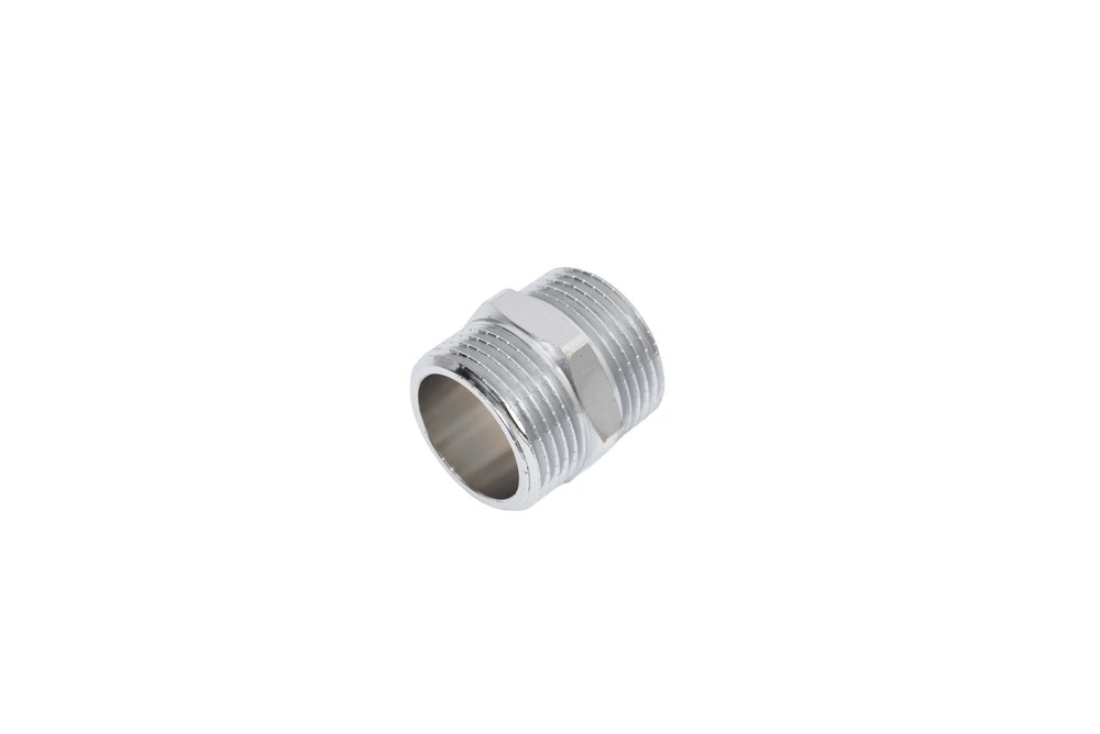 Латунный ниппель AV Engineering наружная-наружная, 1', хром AVE303006