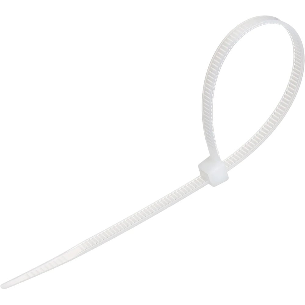 Стяжка (хомут) 200 мм x 4,5 мм,Bigtech BT-CT-200-45-W,нейлон,бел,100 шт/уп