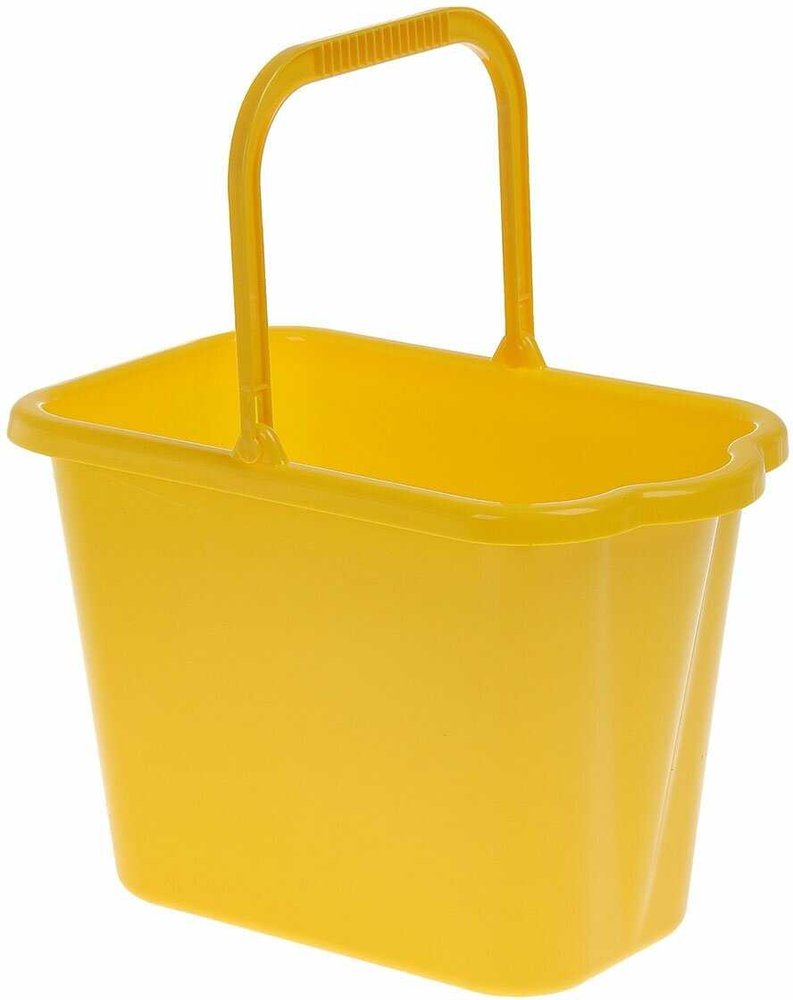 Ведро прямоугольное IDEA 9.5 л, М 2420 желтый