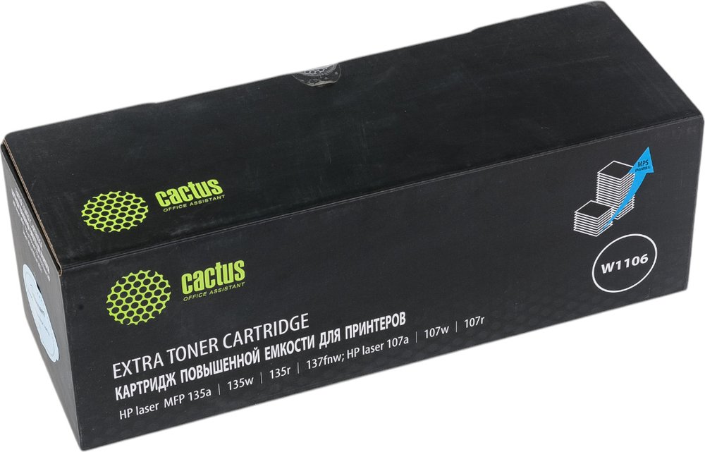 Лазерный картридж Cactus CSP-W1106-MPS черный, 5000 страниц, для HP Laser 107a/107r/107w/135a MFP/135r M 1885813