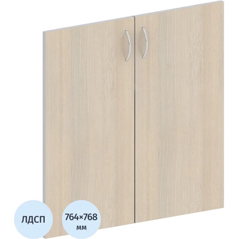 Двери Easy ЛДСП (2шт.) 908847 св.дуб/серый В760