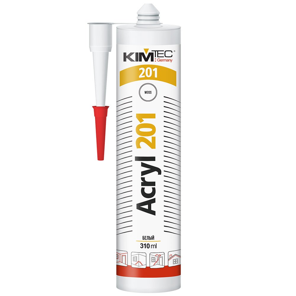 Акриловый герметик KIM TEC белый 201 D 280мл 02-04-71