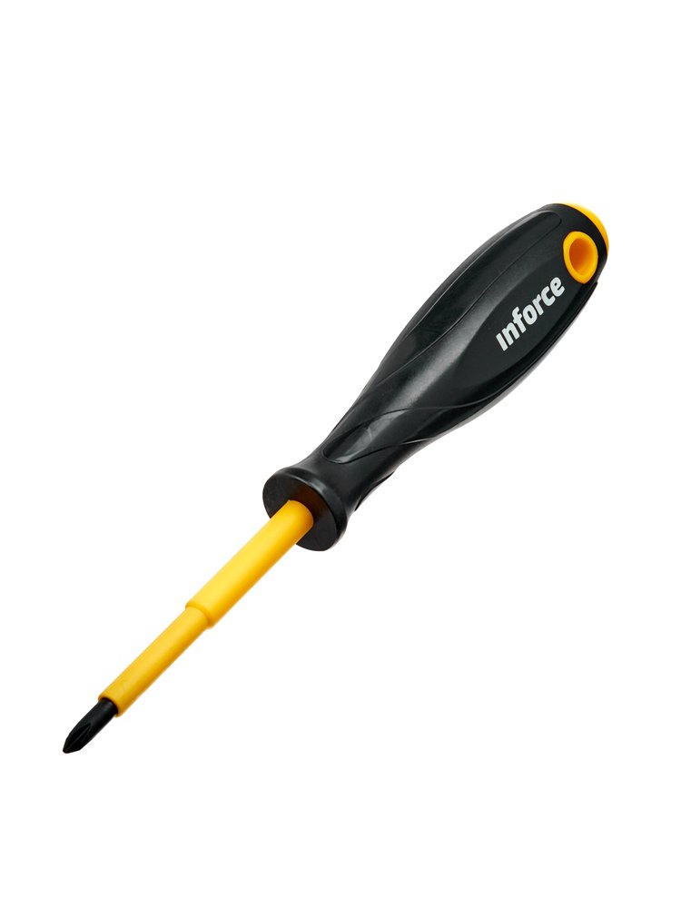 Отвертка диэлектрическая PH1х80мм Inforce 06-09-74