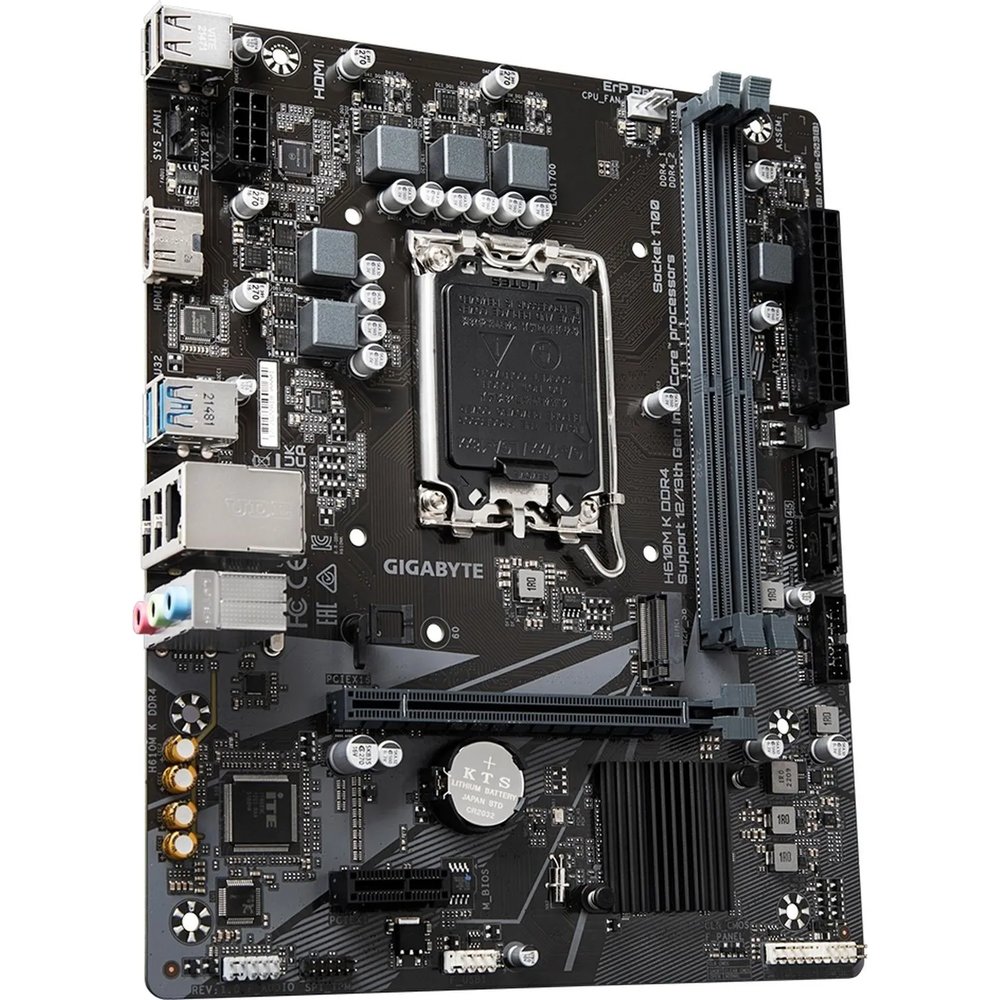 Материнская плата Gigabyte H610M K DDR4, s1700, H610, 2xDDR4, mATX