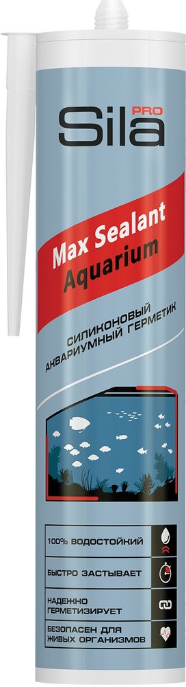 Силиконовый аквариумный герметик Sila (T) PRO Max Sealant AQ бесцветный 280 мл AQ2801