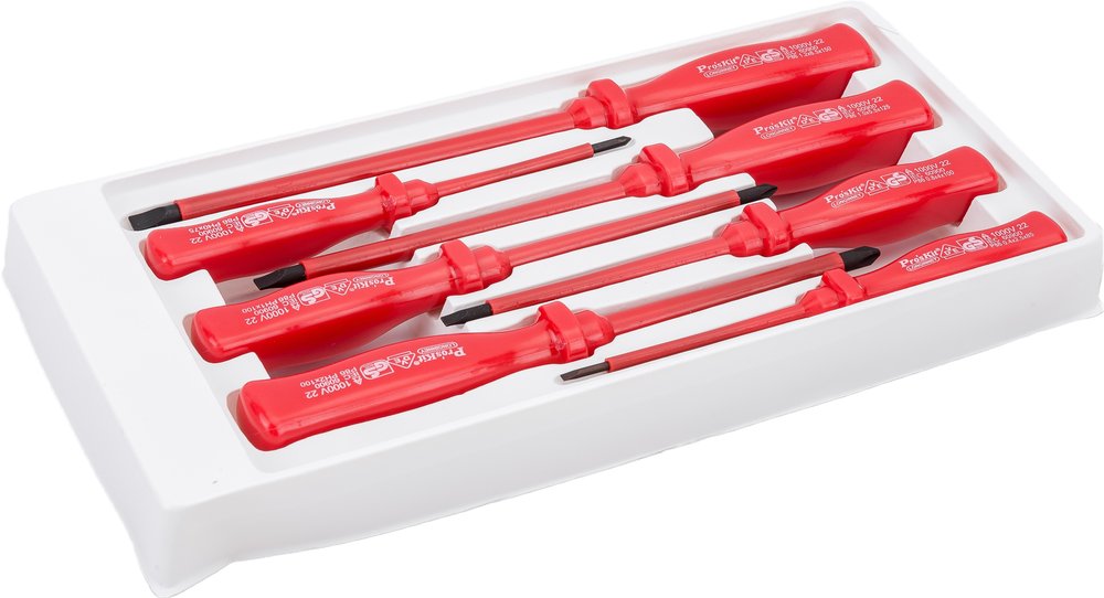 Набор изолированных отверток Pro'sKit 8PK-8100 E 4х -, 3х +, 1000В С00034089