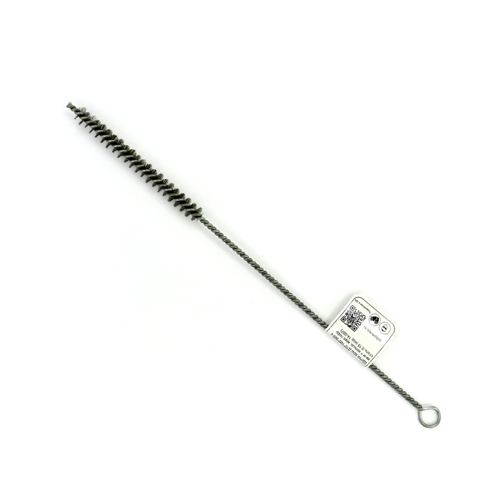 Щетка ерш EuroBrush Д10x100x300 с хв-м + кольцо, ворс гофр сталь 0,15 код 14-007 EB-T816210