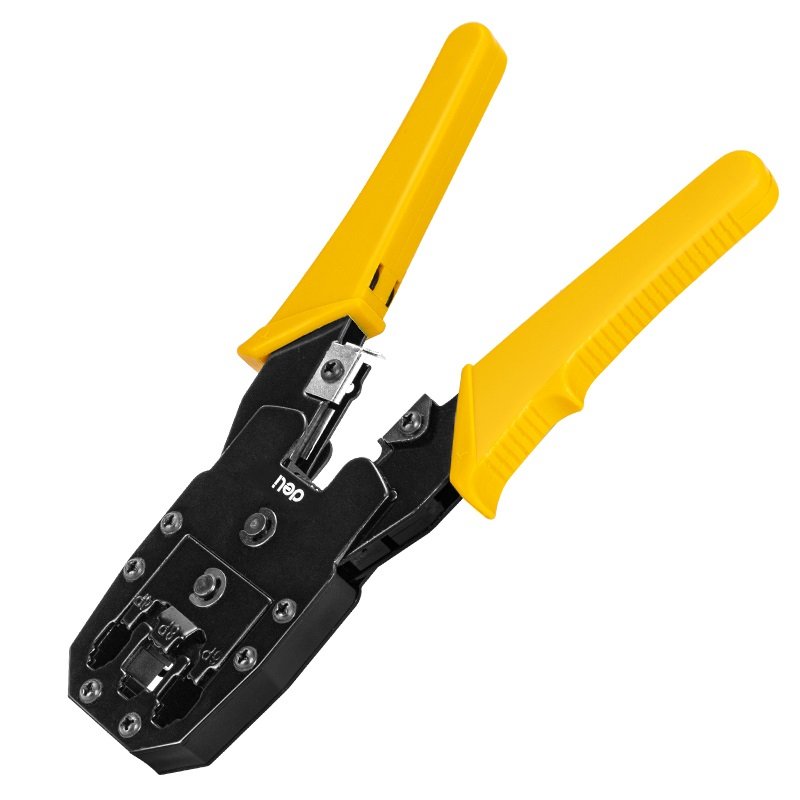 Обжимные клещи (кримпер) DELI DL2468c 8p(RJ-45), 6p(RJ-14 и RJ-12), 4p(RJ-9) 200 мм 134968