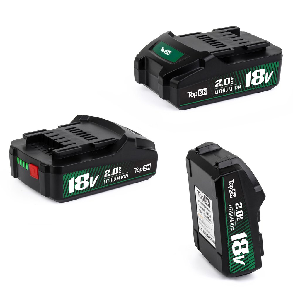 Аккумулятор для Metabo TopOn 18V 2.0Ah Li-Ion PN: 625457000. TOP-MET-18-2.0