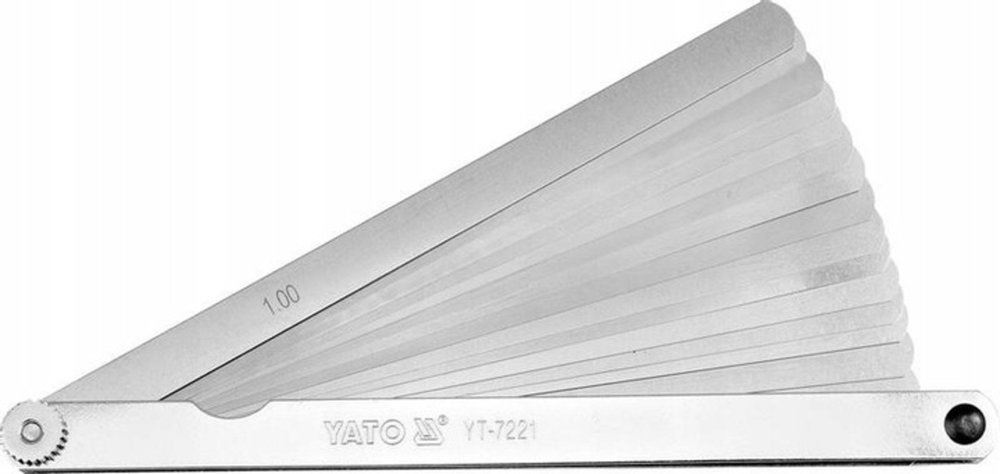 Измерительные щупы YATO 200мм 17шт. 0,02-1мм YT-7221