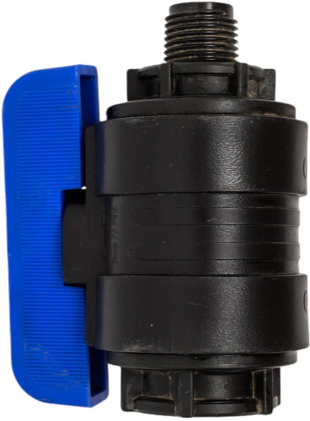 Компрессионный шаровой кран VALFEX ПНД НР/ВН резьба разборный 1/2'-3/4'Ду20 1210020012034