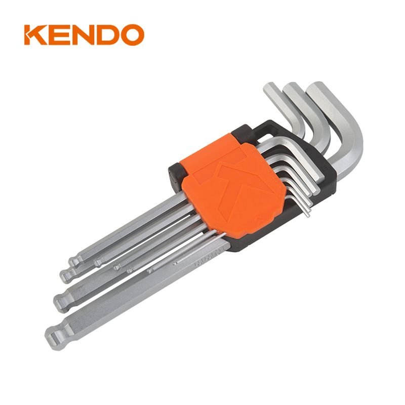 Набор удлиненных имбусовых ключей с шаром KENDO 9 шт. 20737