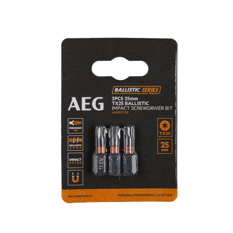 Биты ударные AAK253TX25 (3 шт, TX25, 25 мм) AEG 4932479175