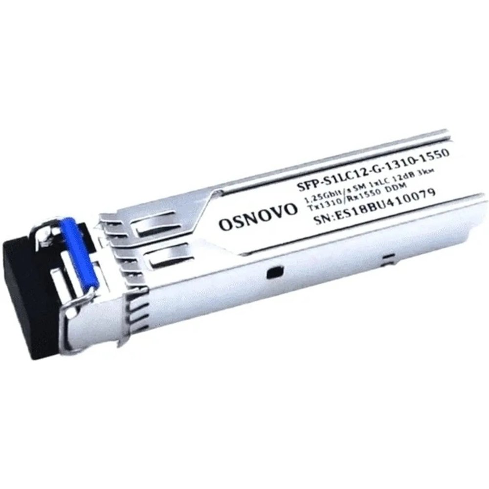 Трансивер SFP Osnovo SFP-S1LC12-G-1310-1550 до 3кмTx:1310/Rx:1550, DDM