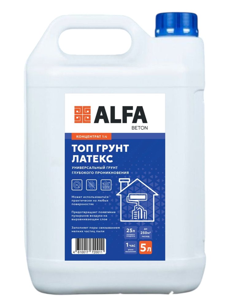 Топ Грунт AlfaBet Латекс 5 л, концентрат 20028