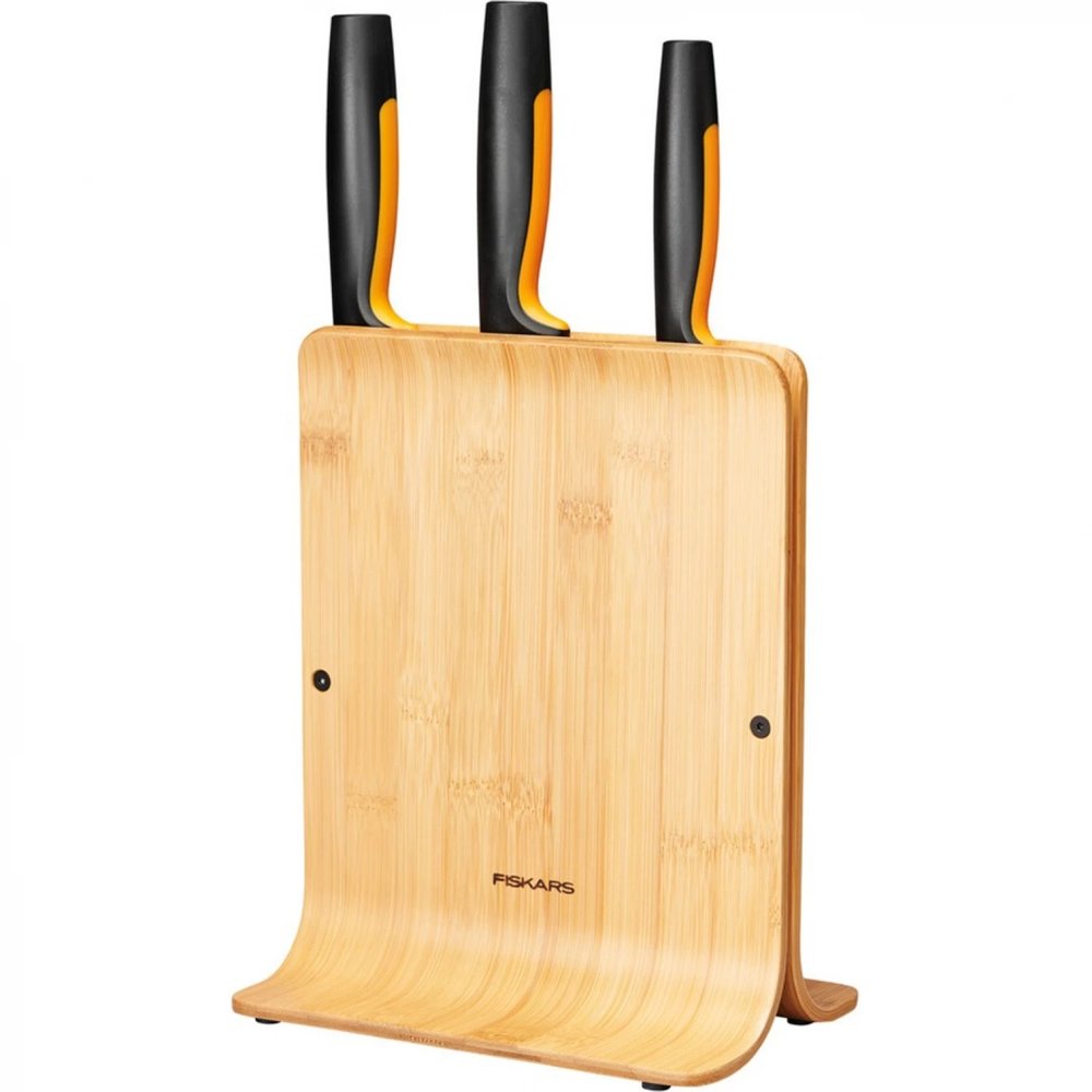 Набор ножей FISKARS 3 шт., бамбуковый блок FF 1057553