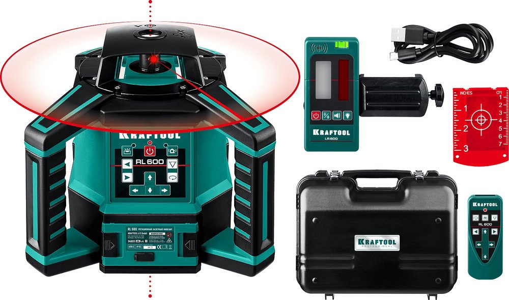 Ротационный лазерный нивелир KRAFTOOL RL600 34600_z01