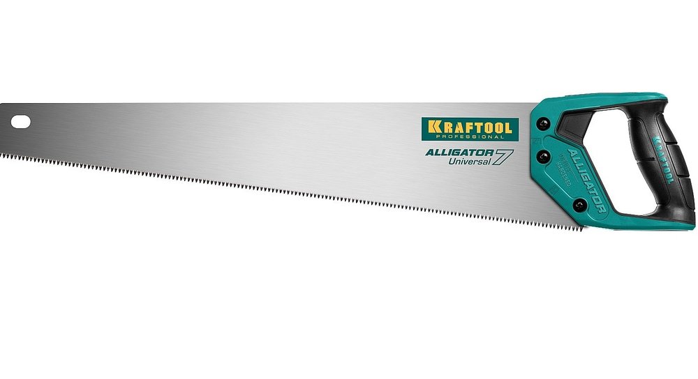 Универсальная ножовка Kraftool Alligator 7', 550 мм, 7 TPI 3D зуб. 15004-55