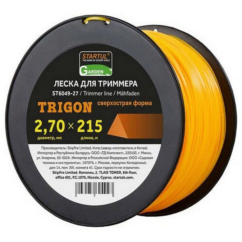 Леска для триммера Garden 2.7 мм, 215 м, сечение треугольное STARTUL ST6049-27
