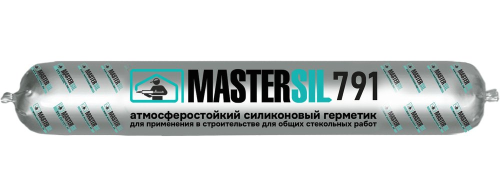 Силиконовый герметик Mastersil 791 (атмосферостойкий, черный, 600 мл) 1279/2