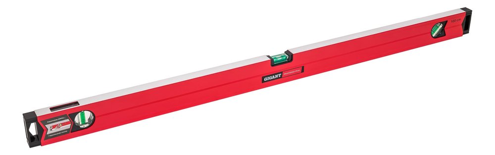 Алюминиевый фрезерованный магнитный уровень Gigant Professional 1000 мм 3 глазка GPGW-100-1