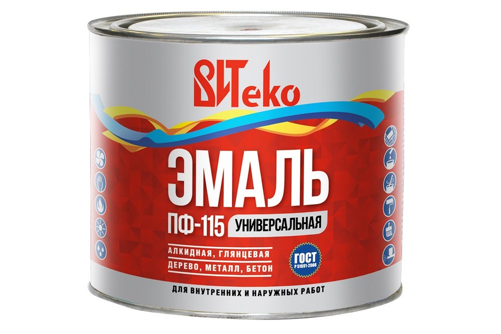Эмаль Царицынские краски Витеко ПФ-115, зеленая, 1.8 кг 16101