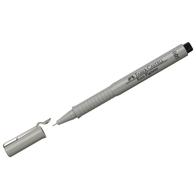 Капиллярная ручка Faber-Castell Ecco Pigment черная, 0.05 мм 166099