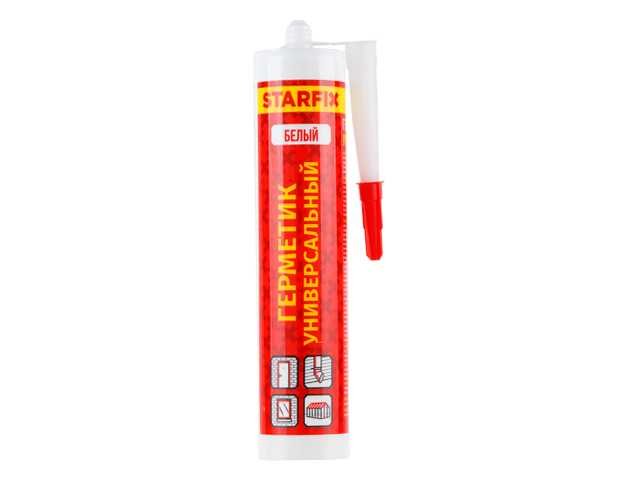 Универсальный силиконовый герметик STARFIX Universal Silicone белый, 300 мл SM-77768
