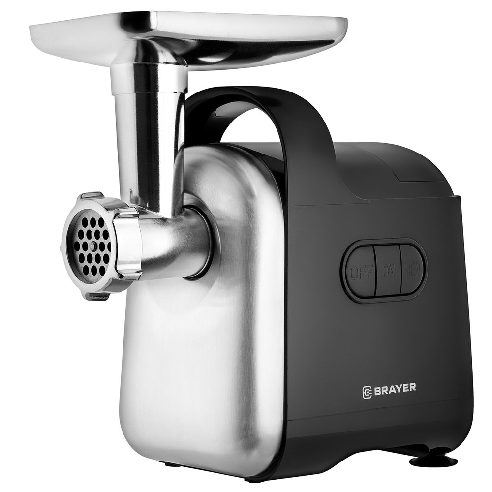 Мясорубка BRAYER 2000 Вт, реверс, насадки кеббе, колбасы, овощей BR1602