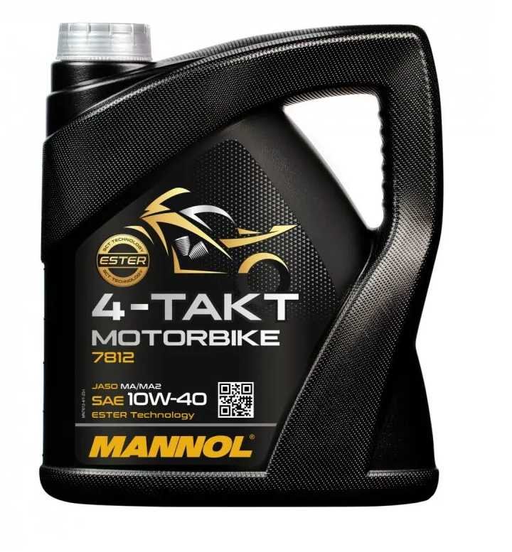 Масло синтетическое моторное 4-TAKT MOTORBIKE 10W-40 4 л для мотоциклов MANNOL 1963