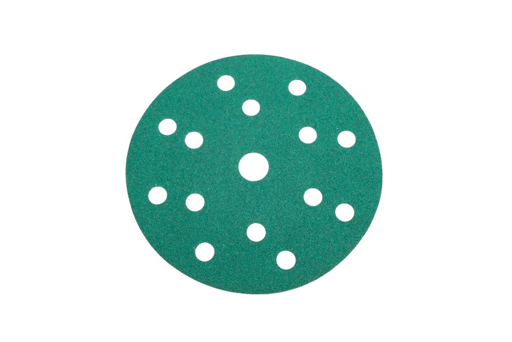 Диск абразивный с липучкой DTC-Film (green) 150 мм, 15 отверстий, P100, 5 шт BRUSHTEX 150G15-100