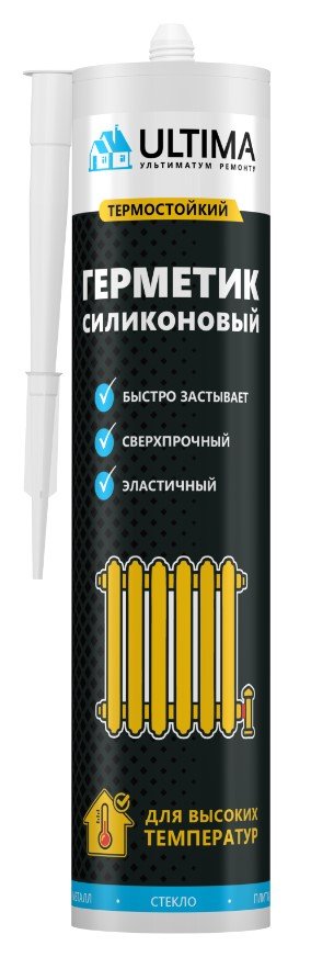 Силиконовый герметик термостойкий ULTIMA High Temp, красный, 240 мл (уп- 12шт) ULTI22240