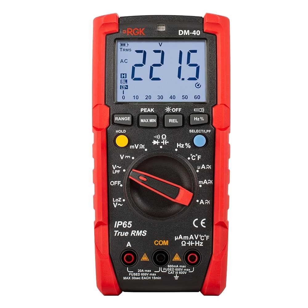 Цифровой мультиметр с поверкой RGK DM-40 779661