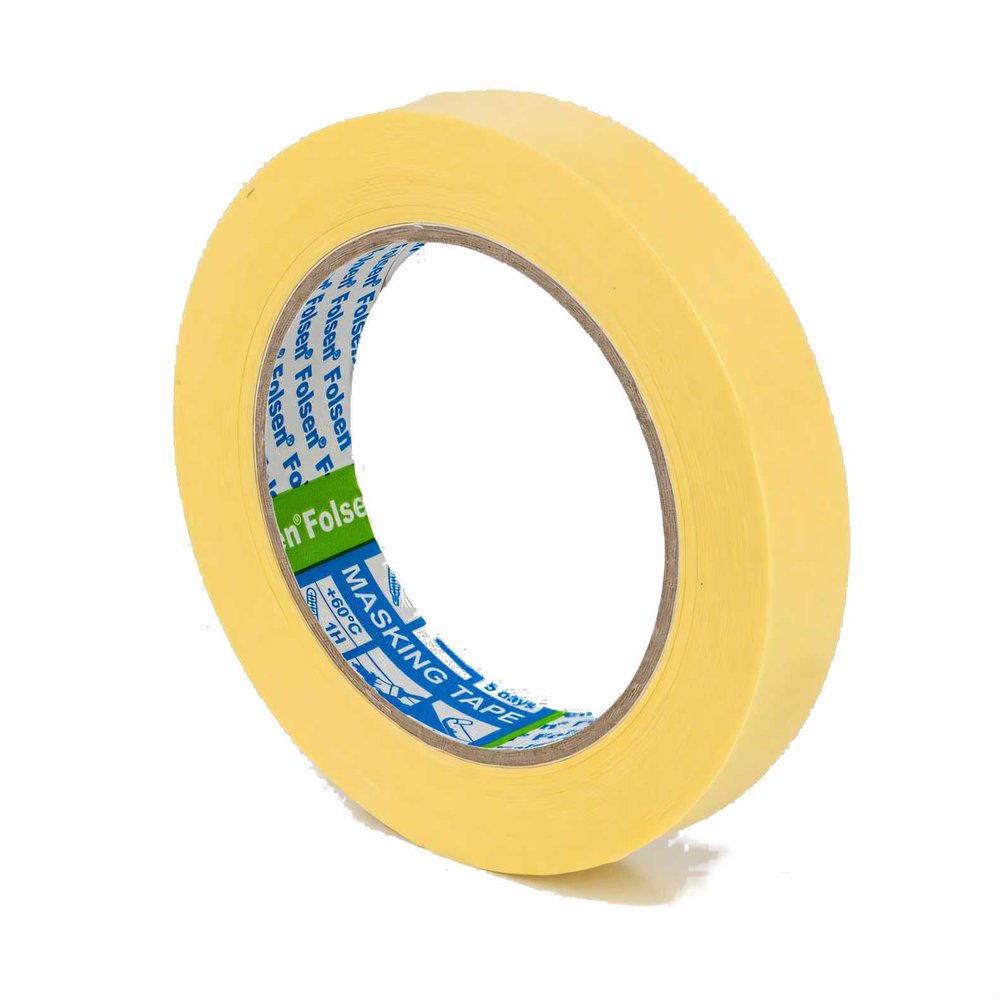 Малярная лента Folsen желтая 80oC 12мм x 50м 02212