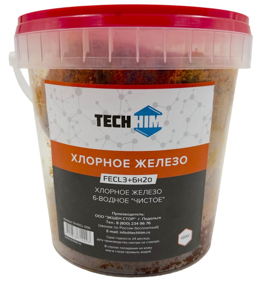 Хлорное железо 6-водное 'чистое' 1.2 кг TECHHIM TH-FECL-1200
