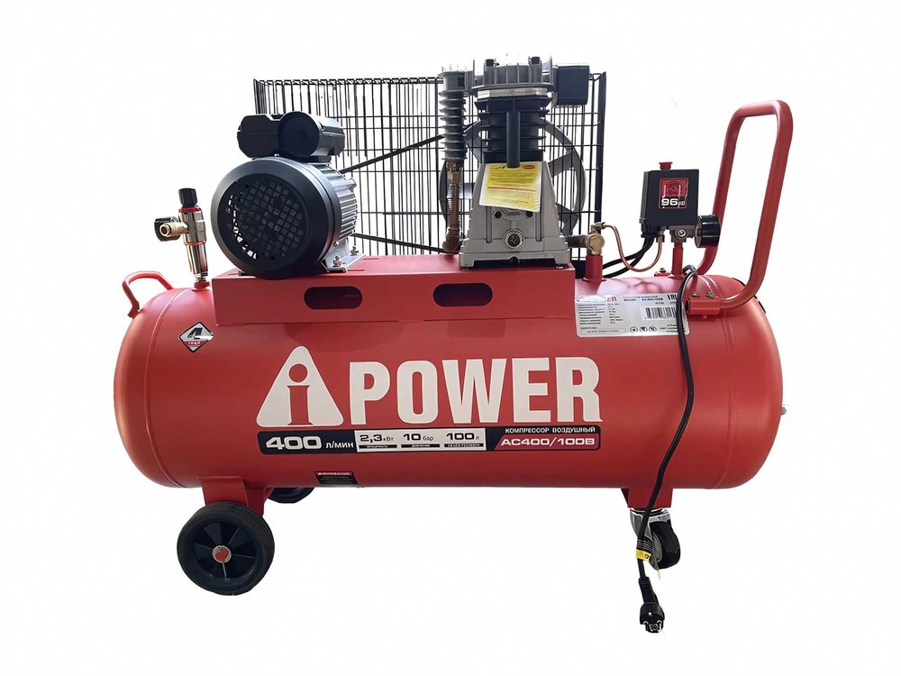 Поршневой ременной масляный компрессор A-iPower AC400/100B 50108