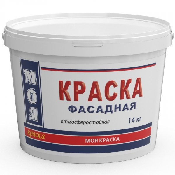 Фасадная краска МОЯ КРАСКА водно-дисперсионная, 14 кг 15621