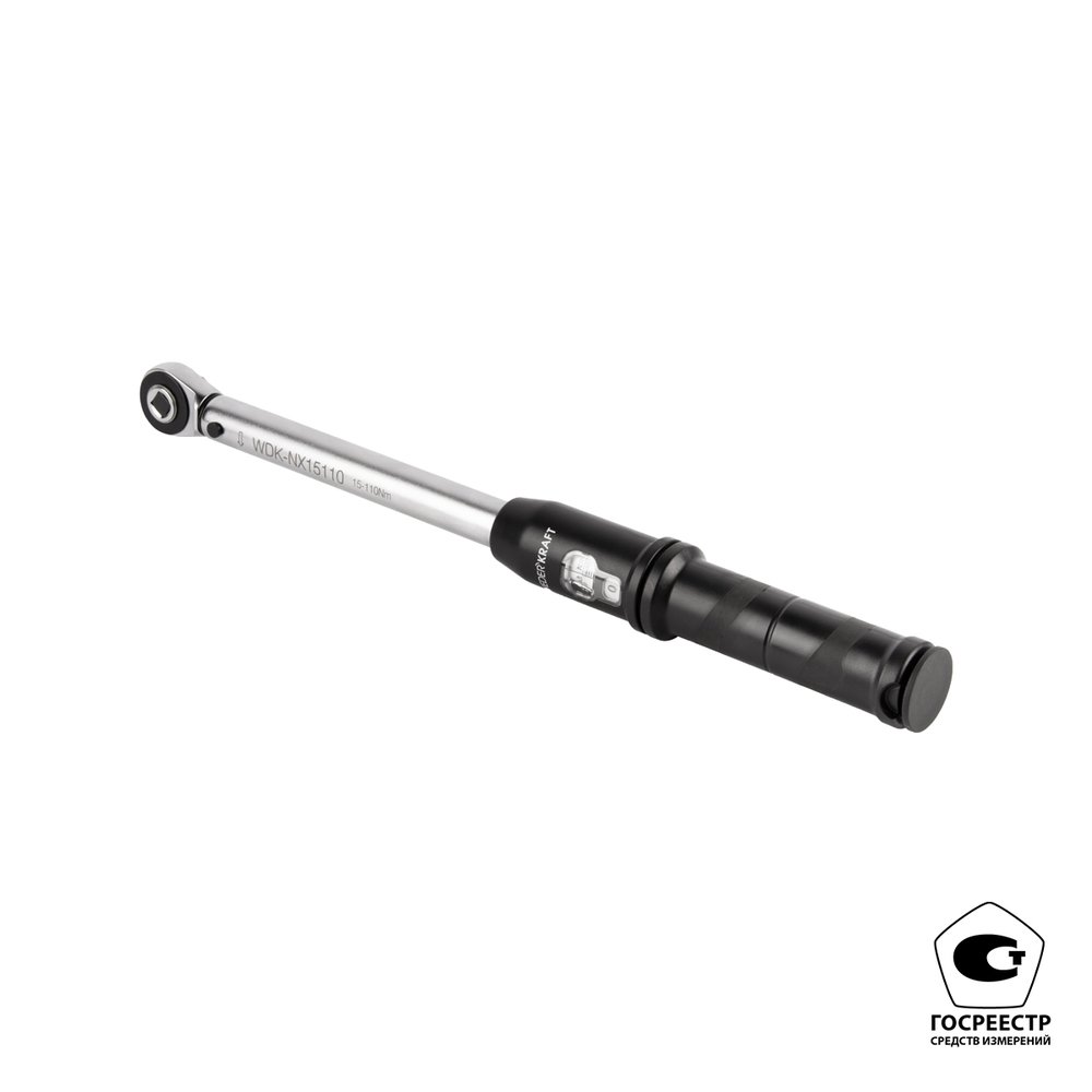 Динамометрический ключ WIEDERKRAFT 15-110 Нм, трещотка с проходным квадратом 3/8 WDK-NX15110