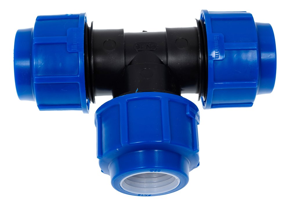 Тройник компрессионный для полиэтиленовых труб LAMMIN 25 120/15 Lm34014252525