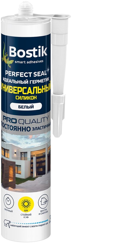 Универсальный идеальный герметик Bostik Perfect Seal силикон белый, 280 мл BOK638516Р