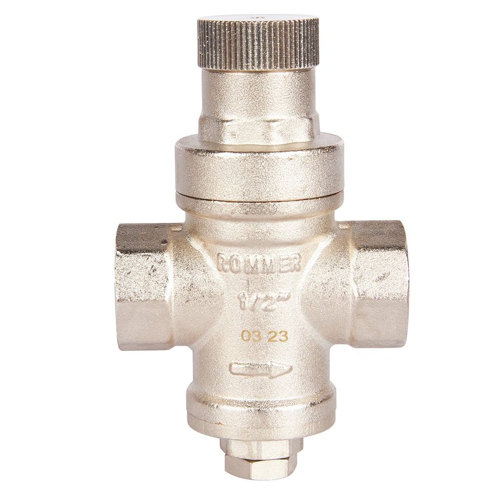 Редуктор давления ROMMER RVS-0009-000015 PN16 вн/вн 1/2 без подключения манометра RG00921SM0BURM