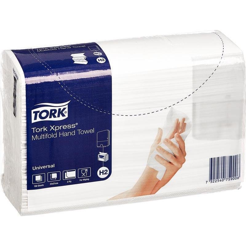 Бумажные полотенца TORK 190шт Universal 2-слойное натуральный 234x213 см Multifold 471103 127070