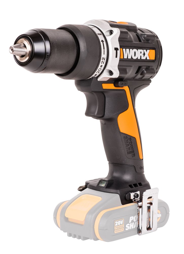 Ударная аккумуляторная дрель-шуруповерт WORX 60 Нм, 20 В, бесщеточная, без АКБ и ЗУ WX352.9
