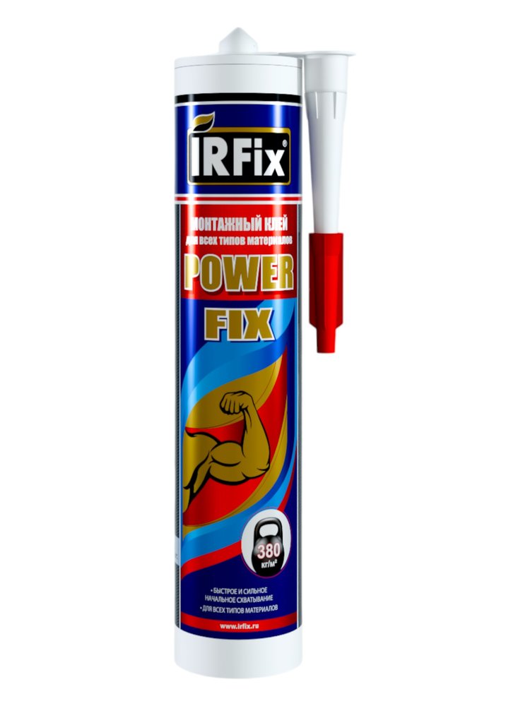 Монтажный клей IRFIX POWER FIX MS белый, 290 мл, мс-полимер 20038