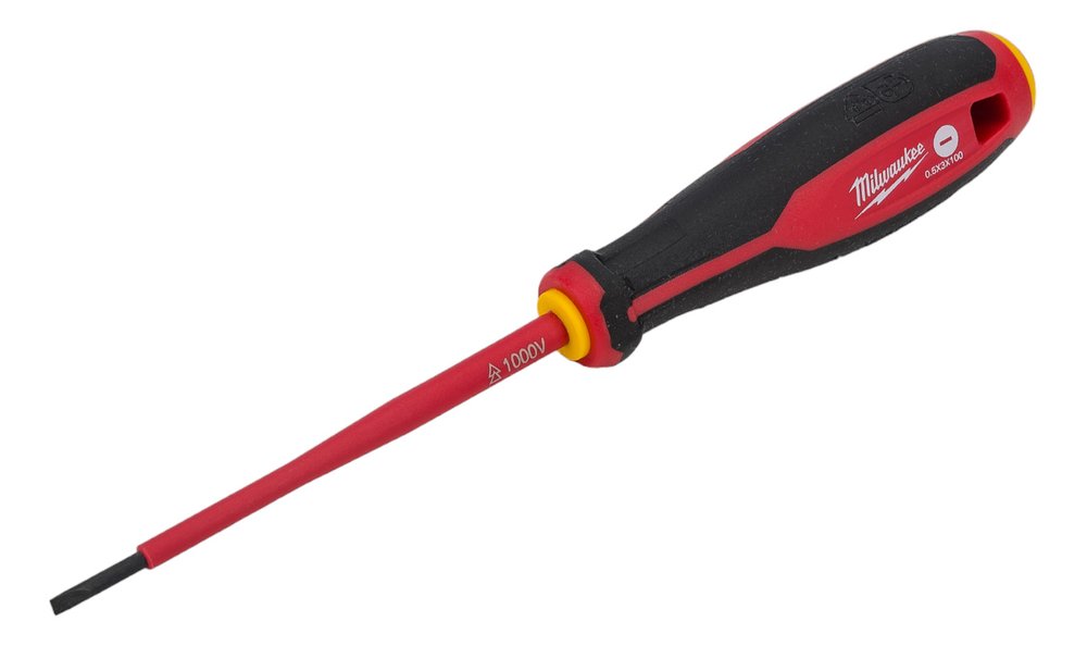 Отвертка диэлектрическая Milwaukee трехгранная рукоятка VDE SL 0.5x3 x100 4932478713