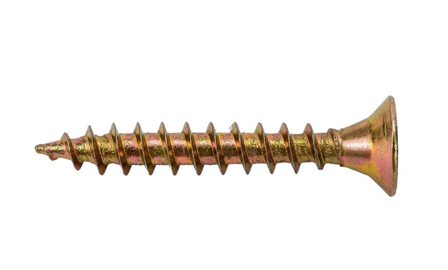 Шуруп крепежная техника желтый цинк, 3,5x25 100 шт. 11320
